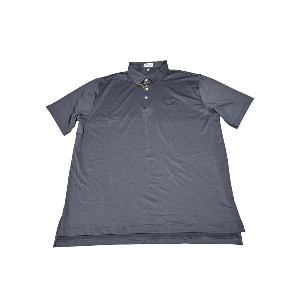 Peter Millar Summer Comfort Polo Shirt Mens XL Gray Dewar's Golf Performance XL